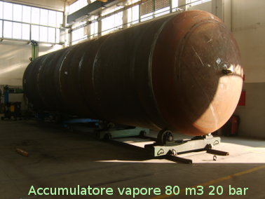 Accumulatore vapore 80 m3 20 bar